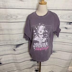 Purple Murder Mystery Graphic T-Shirt